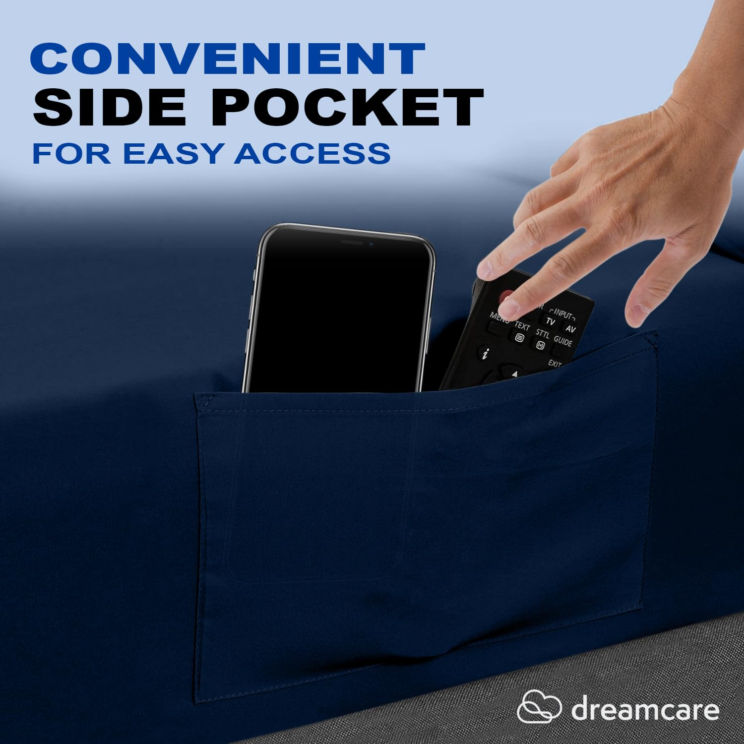 DREAMCARE King Size Sheets Set - 4 Piece Cooling Bed Sheet Set with 21