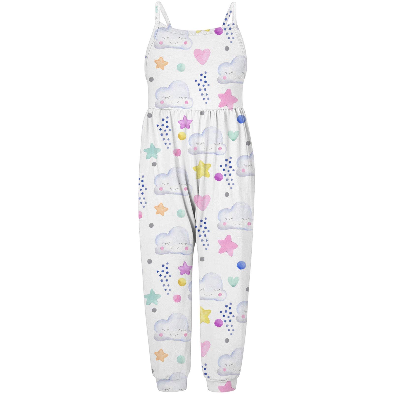 Floral Print Sleeveless Jumpsuit for Baby Girls - Soft Cotton Romper with Adjustable Straps | Perfect for Summer Outfits, Playdates & Photo Shoots