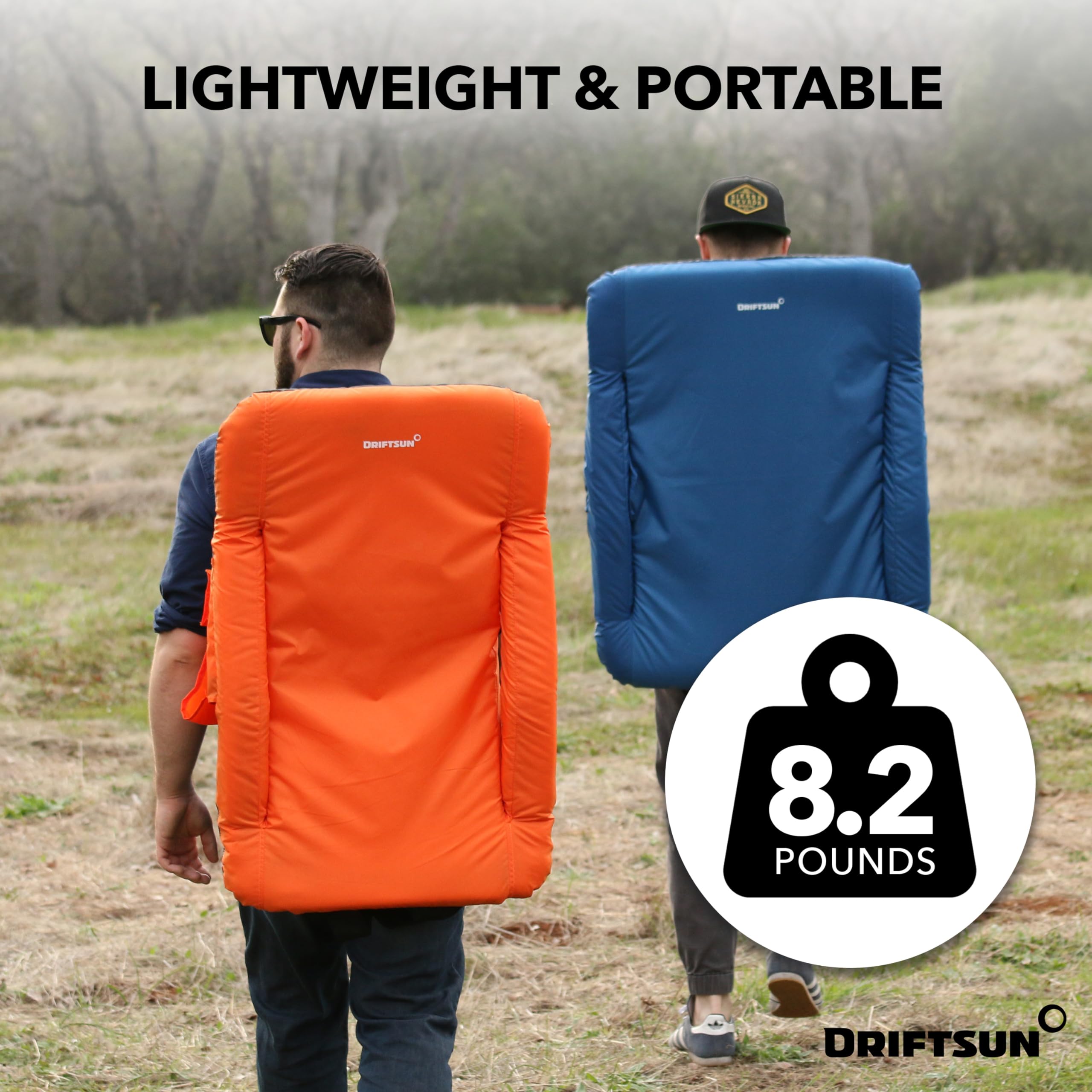 Driftsun Extra Wide Stadium Seat with Back Support - Foldable Bleacher Chair for Sports Events, Concerts & Outdoor Activities - Waterproof & Portable Sport Seat for Comfortable Seating Anywhere