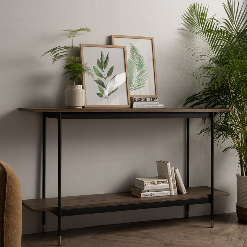 **Hamilton Solid Acacia Wood Console Table 140cm - Toffee Finish, Entryway & Hallway Decor, Farmhouse Style Living Room Furniture**