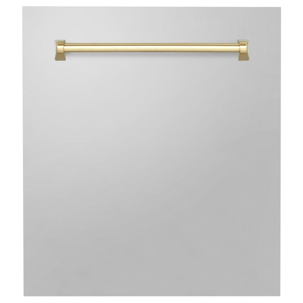 ZLINE Autograph Edition 24 Inch Tallac Dishwasher Panel with Accent Handle (DPVZ 304 24) - Premium Stainless Steel Panel for Built-In Dishwashers - Perfect for Modern Kitchens and Home Renovations