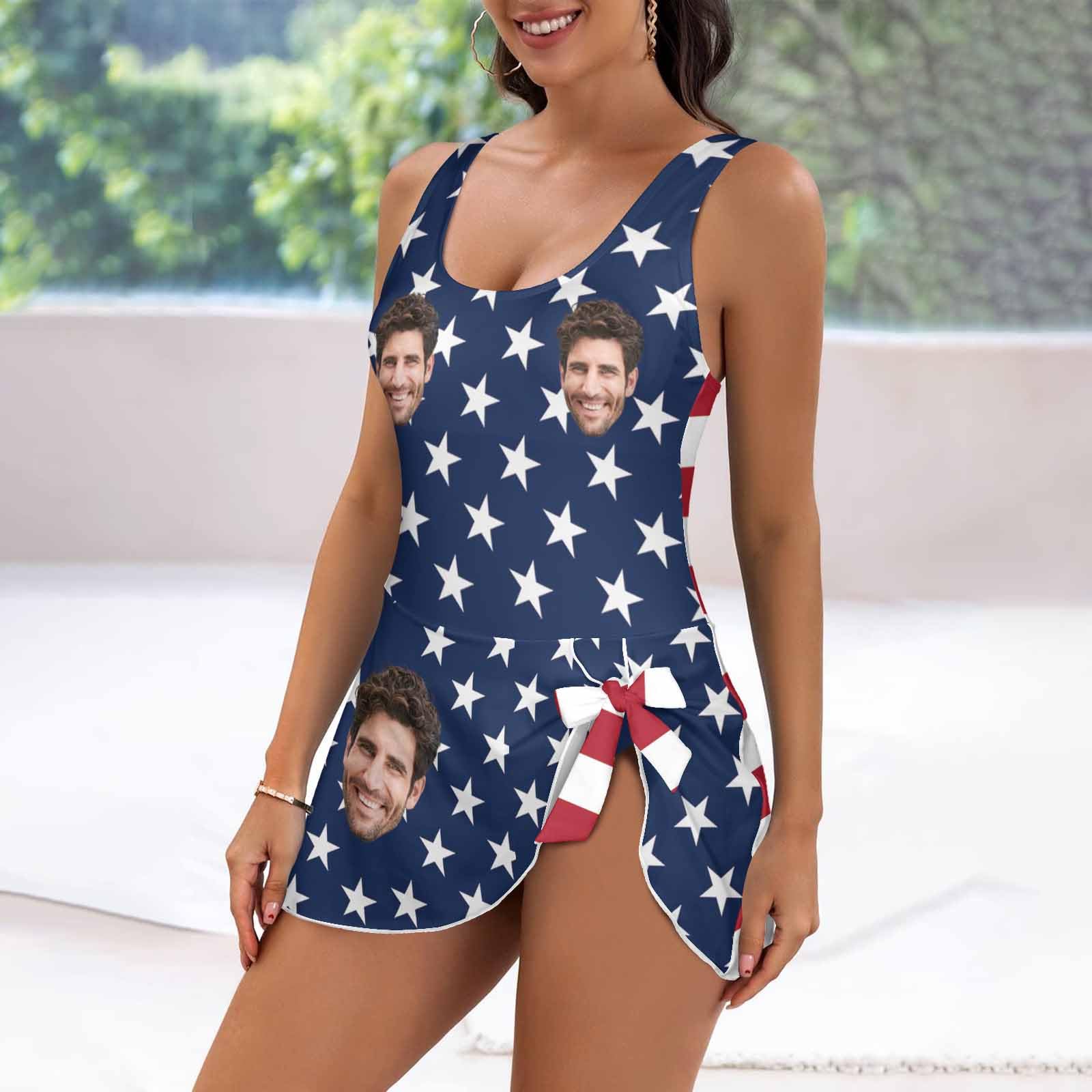 Custom Photo Swimsuits for Women - Personalized Face Bikini Set with Your Picture | DIYKST Women's Swimwear for Beach, Pool & Vacation