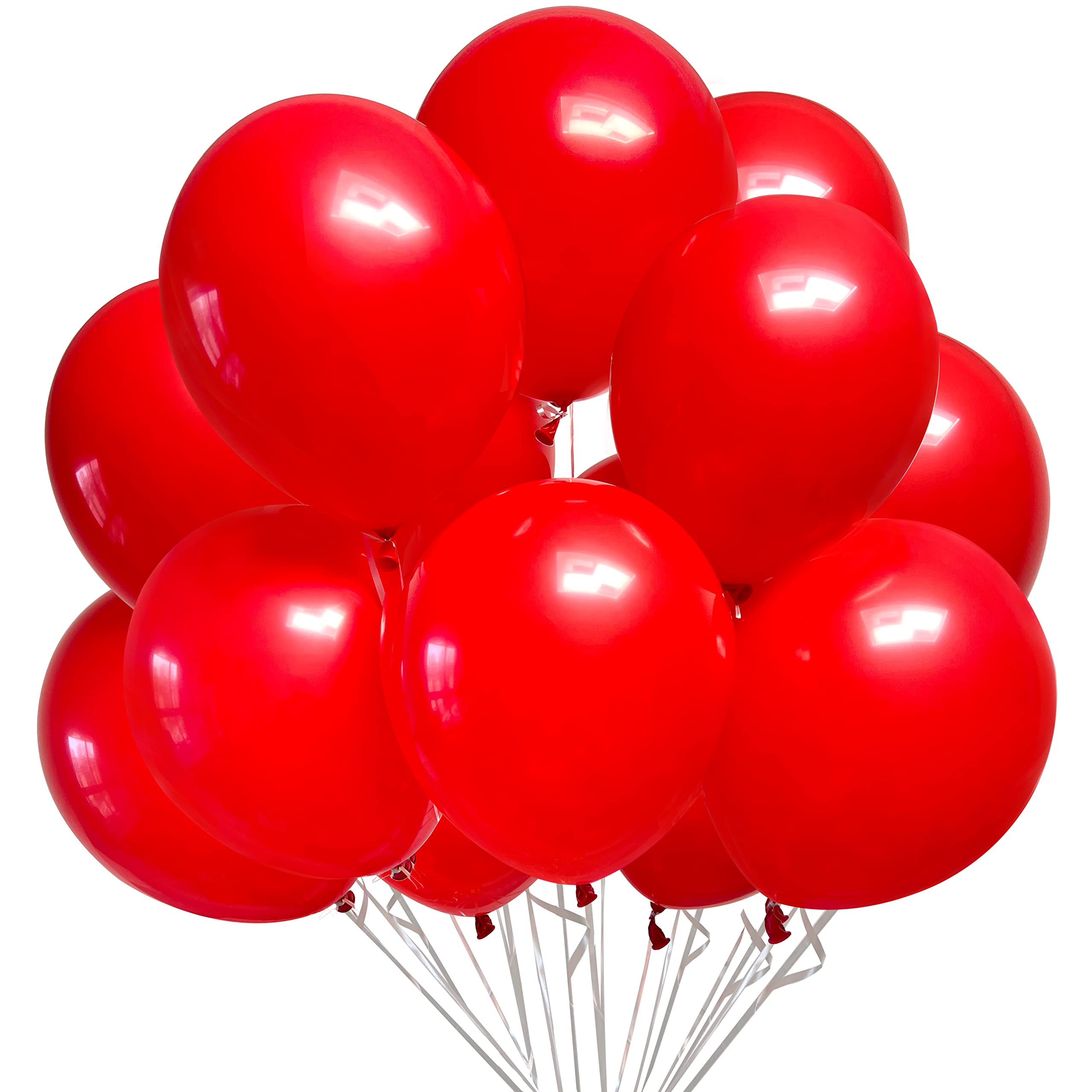 100pcs 12 Inch Red Latex Balloons for Party Decorations - Helium Ready, Birthday, Wedding, Baby Shower & Holiday Celebration Decor