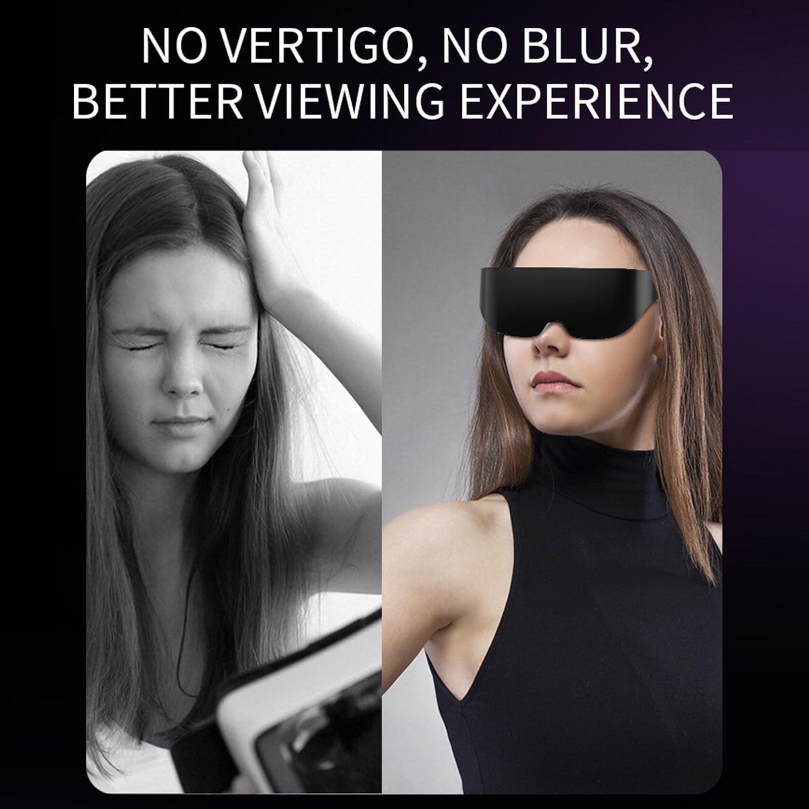AI08 Pro 4K VR Glasses - Wireless 3D Virtual Reality Headset with Blue Light Protection, Adjustable & Rechargeable for Smartphones - Perfect for Gaming, Movies & Immersive Experiences