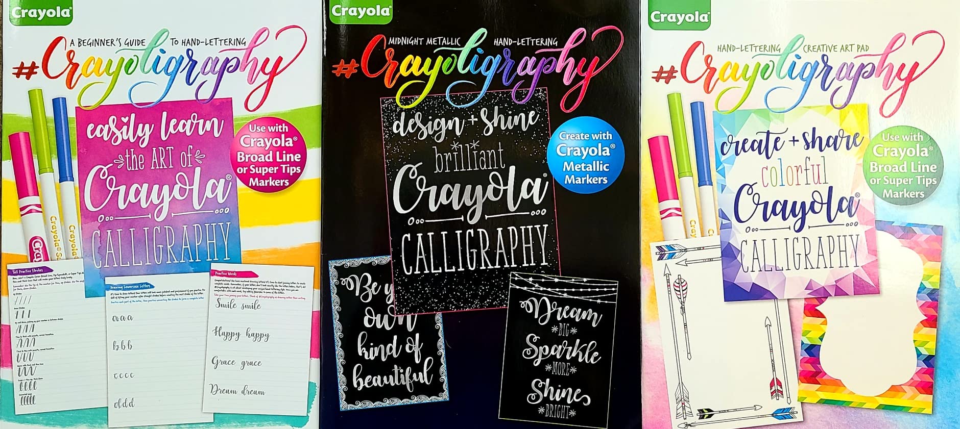 Best Calligraphy Hand Lettering Books for Beginners & Intermediate - Learn Metallic Lettering Techniques - Perfect for DIY Projects, Wedding Invitations & Home Decor