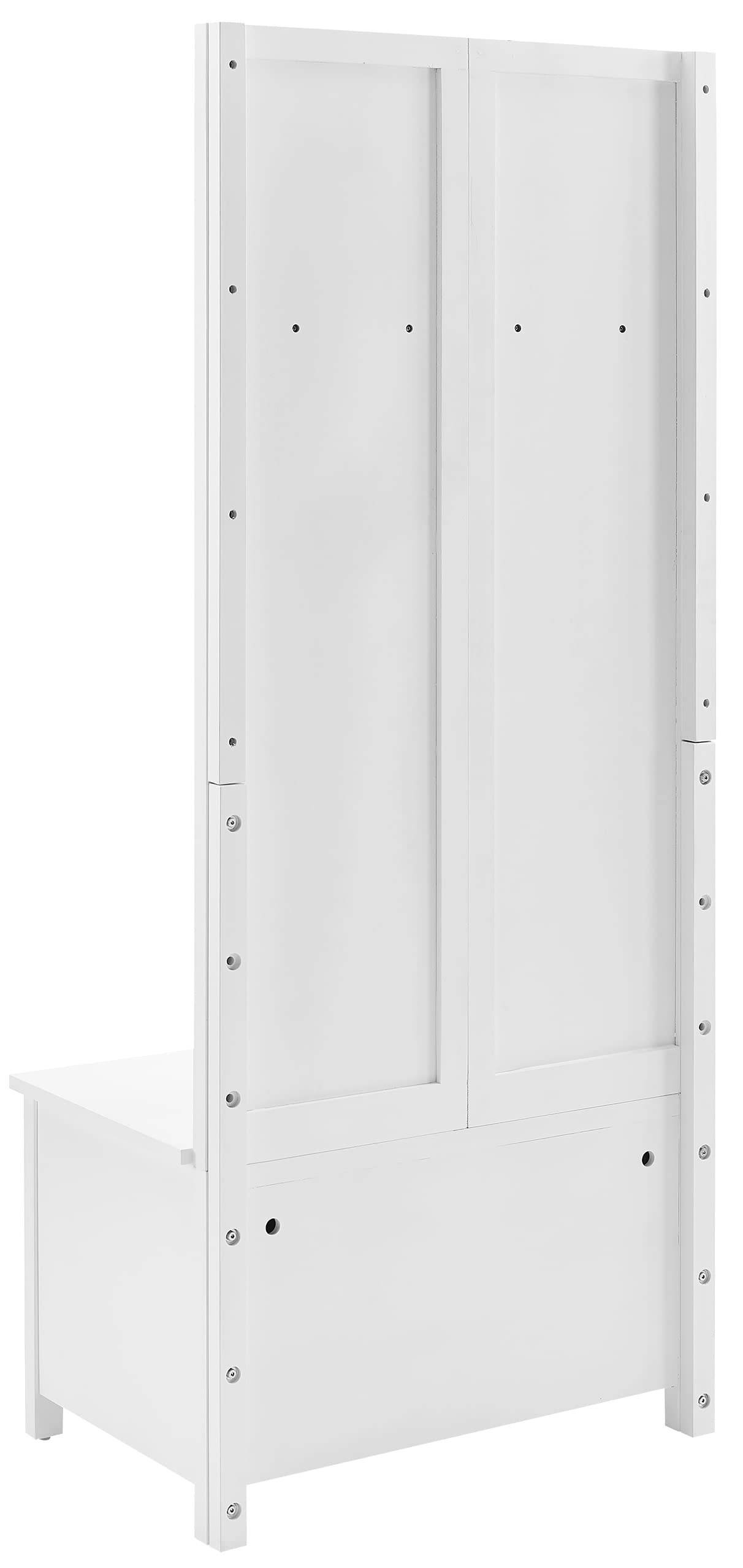 Crosley Kayce Hall Tree with Storage Bench & Coat Rack - White Entryway Organizer for Coats, Shoes & Accessories | Perfect for Mudrooms, Foyers & Small Spaces