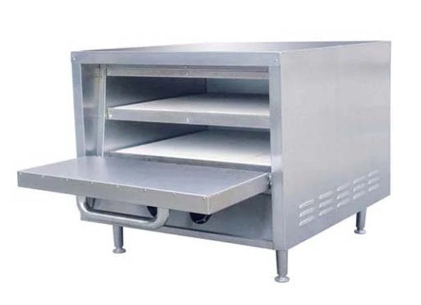 Adcraft 26-Inch Commercial Double Deck Countertop Pizza Oven - 240V 1-Phase Electric Restaurant Equipment for Pizzerias, Bakeries & Catering Businesses