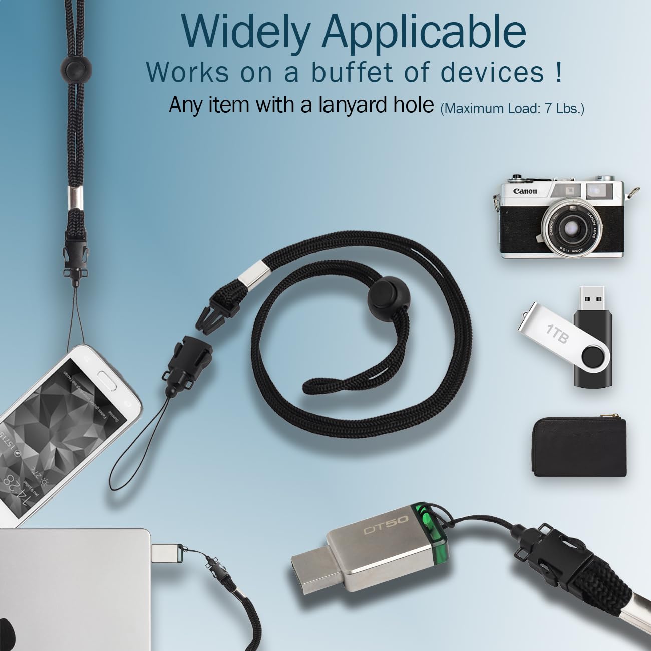 Adjustable Digital NC Camera & Smartphone Neck Strap (Lanyard Style) with Quick-Release Clip - Compatible with DSLR Cameras, iPhones, Android Phones & More - Perfect for Travel, Events & Hands-Free Photography