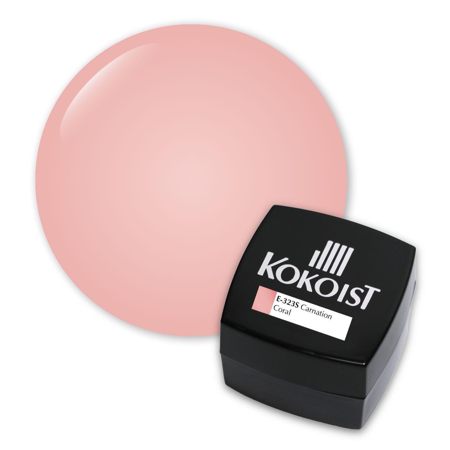Kokoist E 323S Carnation Coral Gel Polish - Long Lasting Nail Art Polish for Salon & Home Manicures - Perfect for Bridal, Party & Special Occasion Nails