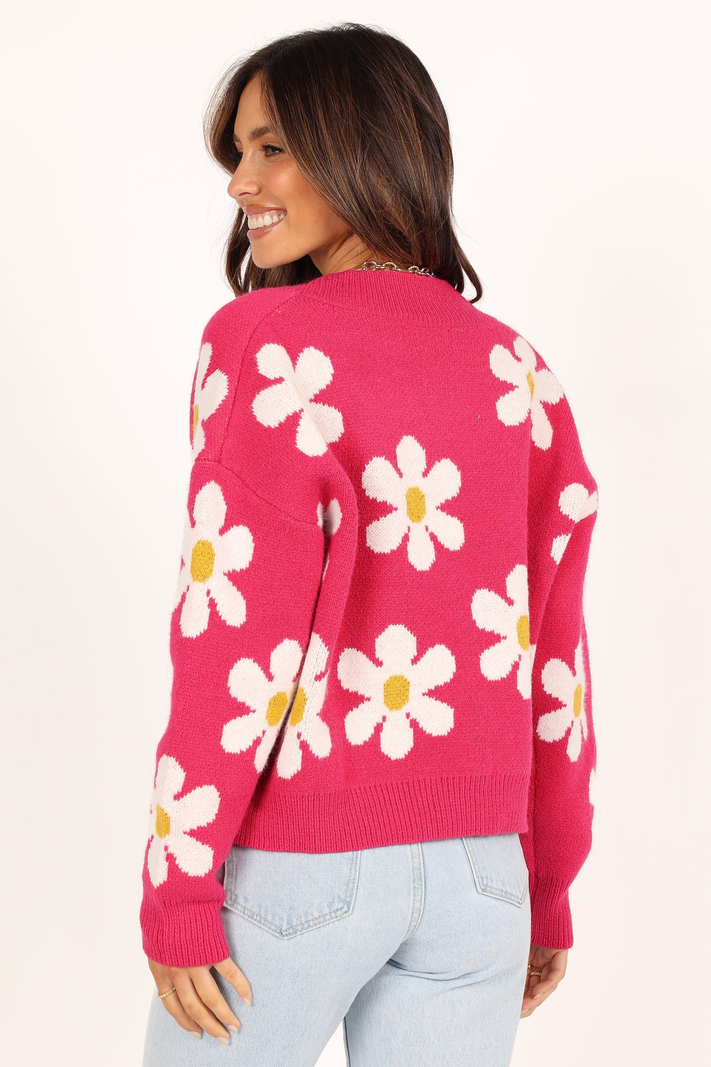 Elegant Daisy Cardigan in Orchid - Soft Knit Women's Sweater for Spring & Fall - Perfect for Casual Outfits, Office Wear, and Cozy Evenings