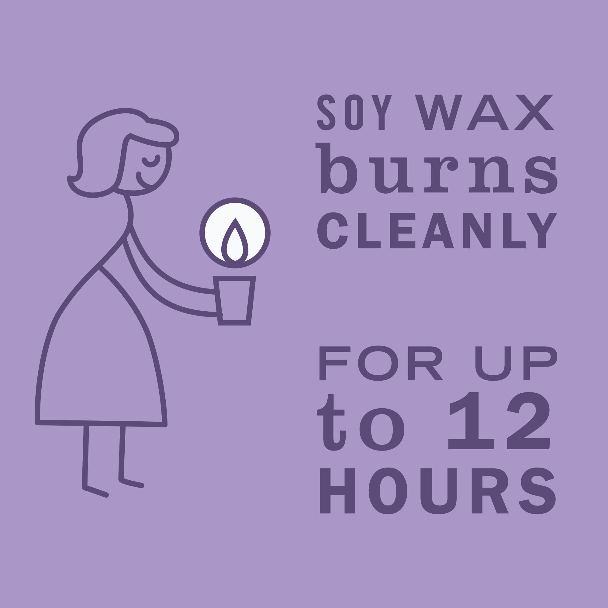 Mrs. Meyer's Clean Day Soy Candle - 12 Hour Burn Time, Natural Soy Wax & Essential Oils, Lilac Scented, 2.9 oz - Perfect for Home Relaxation, Spa Days & Aromatherapy