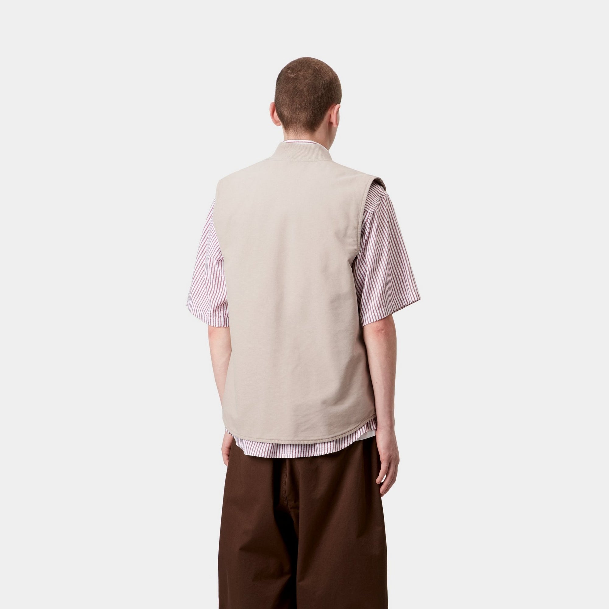 Stone Canvas Spring Vest in Dusky Beige - Lightweight Layering Piece for Outdoor Adventures & Casual Wear