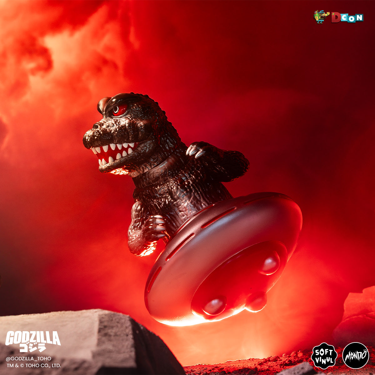 Godzilla UFO Soft Vinyl Figure - Xilien Black (Designer Con Exclusive) | Collectible Japanese Kaiju Toy for Display & Gifts | Perfect for Anime Fans & Pop Culture Collectors