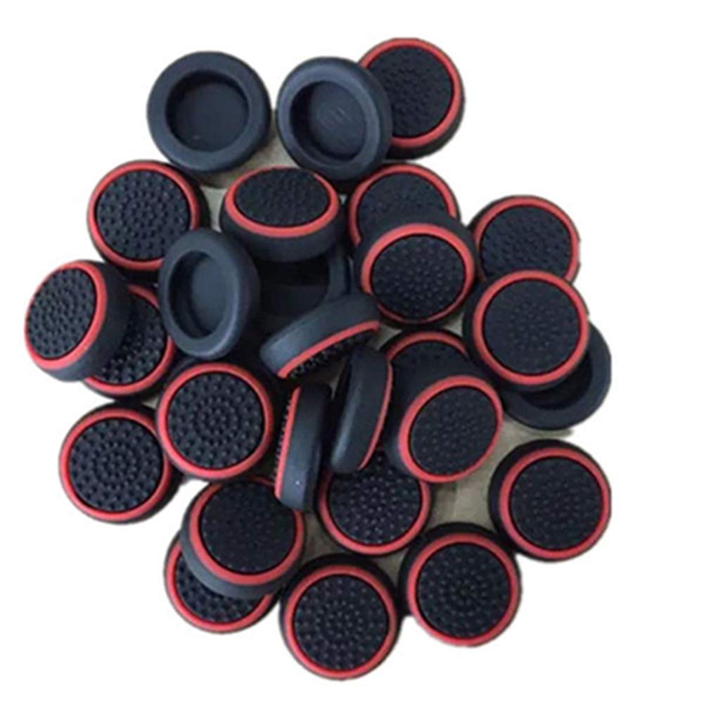 4Pcs Silicone Thumb Grip Stick Caps for PS3 PS4 Xbox One Controllers - Ergonomic Non-Slip Replacement Joystick Covers (Red) - Perfect for Gaming, Long Play Sessions & Enhanced Grip Comfort