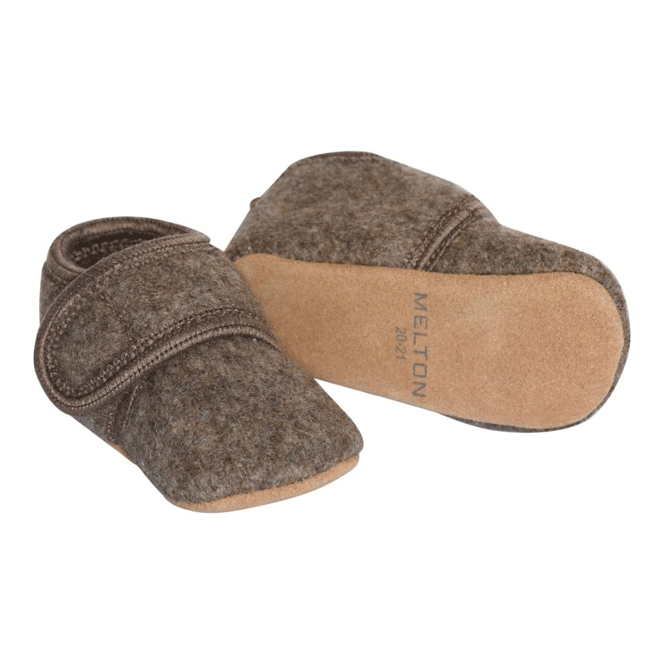 Premium Denver Melange Wool Slippers with Adjustable Velcro Closure - Cozy Indoor/Outdoor House Shoes for Winter Comfort & Relaxation at Home