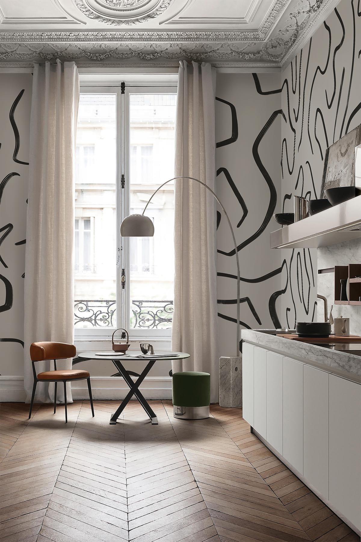 Artistic Lines Black - Modern Abstract Wall Art for Home & Office Decor | Perfect for Living Room, Bedroom & Workspace