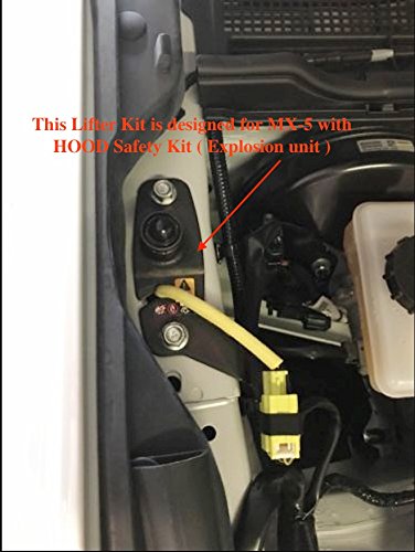 Upgraded Autobahn88 Hood Lift Support Kit for 2015-2024 Mazda MX-5 Miata ND - Carbon Fiber Black with Safety Pedestrian Hinge & Explosion Kit | Easy Installation & Enhanced Performance for Car Enthusiasts
