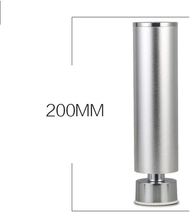 Adjustable Metal Furniture Legs - 4pcs Aluminum Alloy Round Replacement Feet for Sofa, Couch, Desk, Bed & Cabinets (20cm Height) - Perfect for Home Office, Living Room & Bedroom Furniture Upgrade