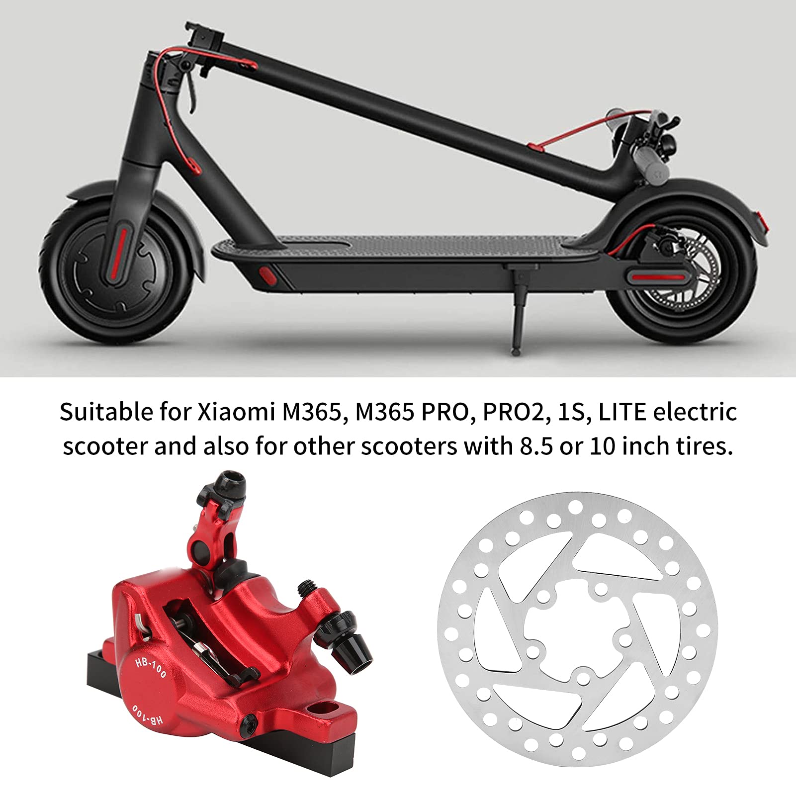 High Performance Electric Scooter Hydraulic Brake Kit with 120mm Rotor Adapter - Compatible with M365 Scooters | Perfect for Commuting, Urban Travel & Last-Mile Transportation