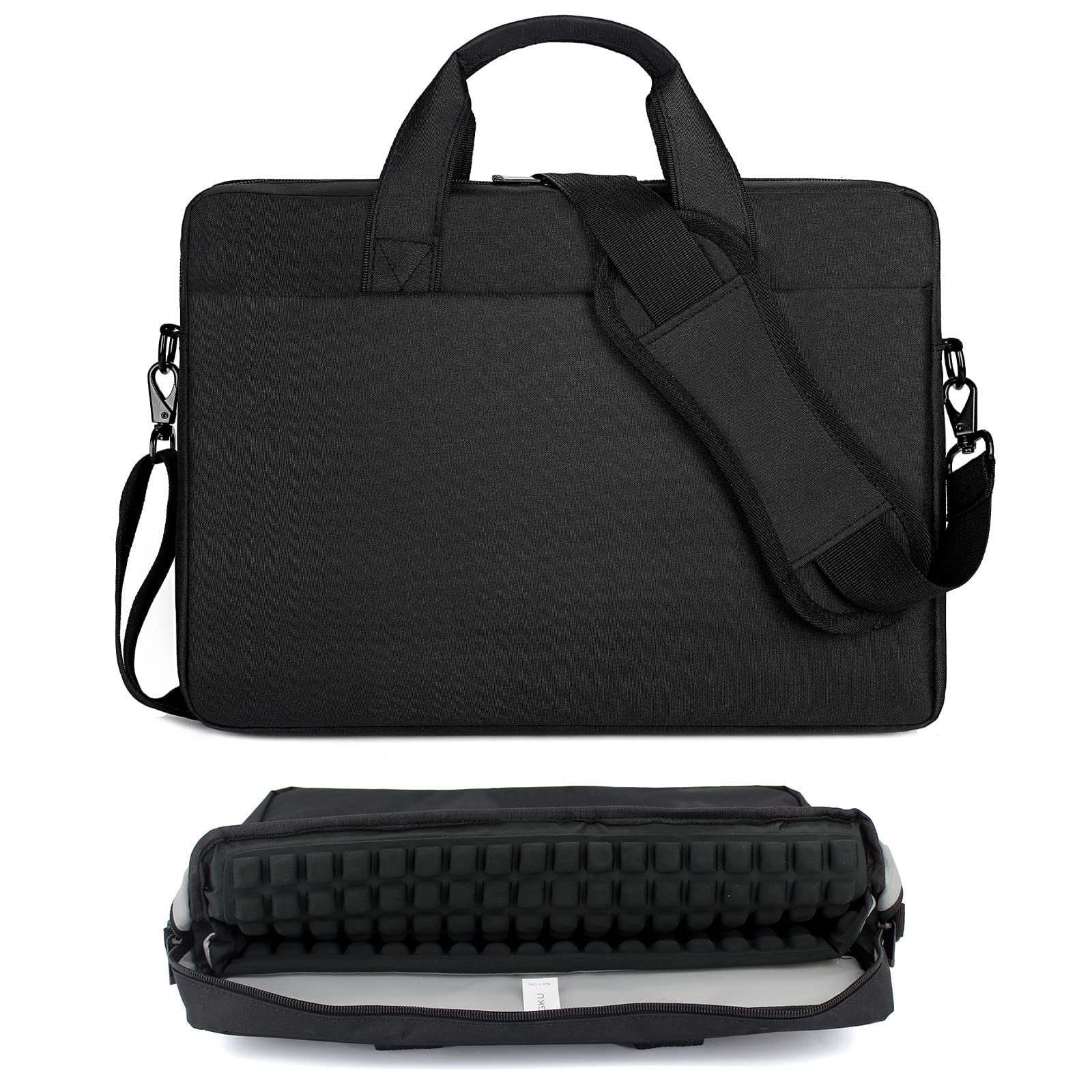 13-15.6 Inch Laptop Sleeve with Air Cushion Protection | Shockproof & Anti-Fall Case for HP, Dell, Lenovo, Asus, MacBook | Slim Laptop Bag for Men & Women (Black) | Perfect for Work, Travel & School Commute