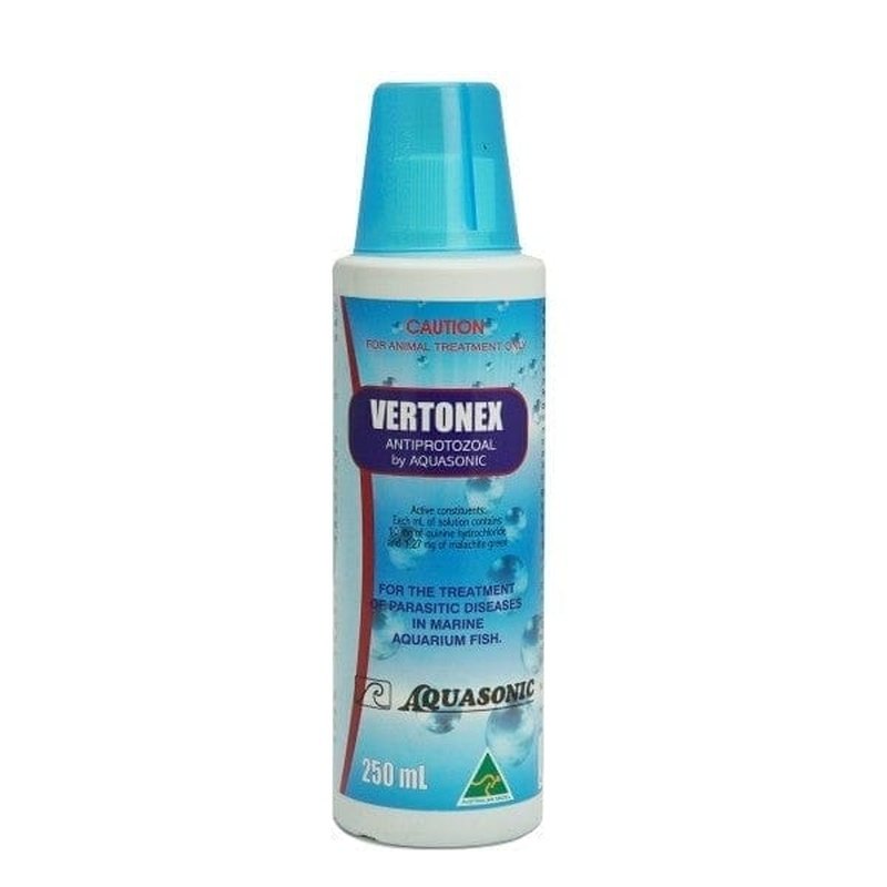 Aquasonic Marine Vertonex White Spot Treatment for Saltwater Aquariums - Quinine Hydrochloride & Malachite Green Formula - Effective Ich Disease Cure for Fish Tanks - Perfect for Reef & Marine Aquarium Maintenance