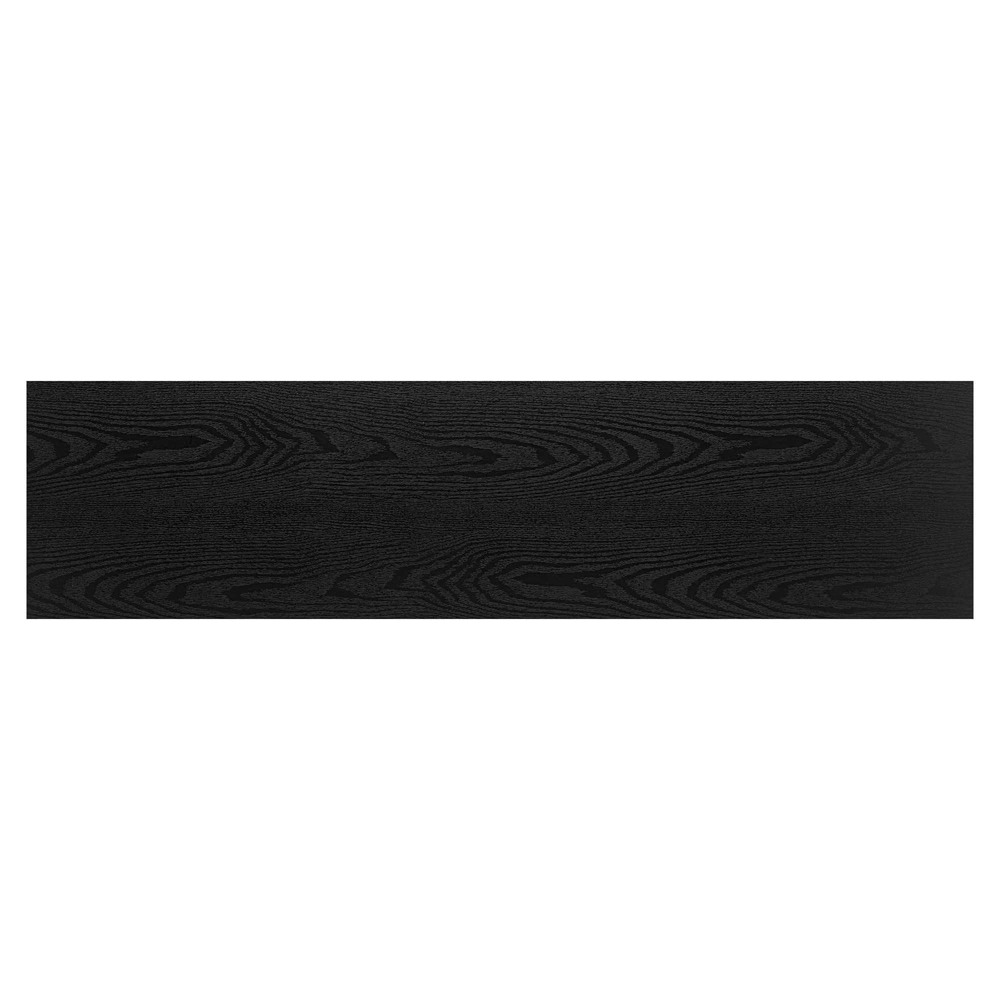Holloway 65 Inch TV Stand - Modern Rectangular Entertainment Center with Black Wood Grain Finish for Living Room, Bedroom & Home Theater
