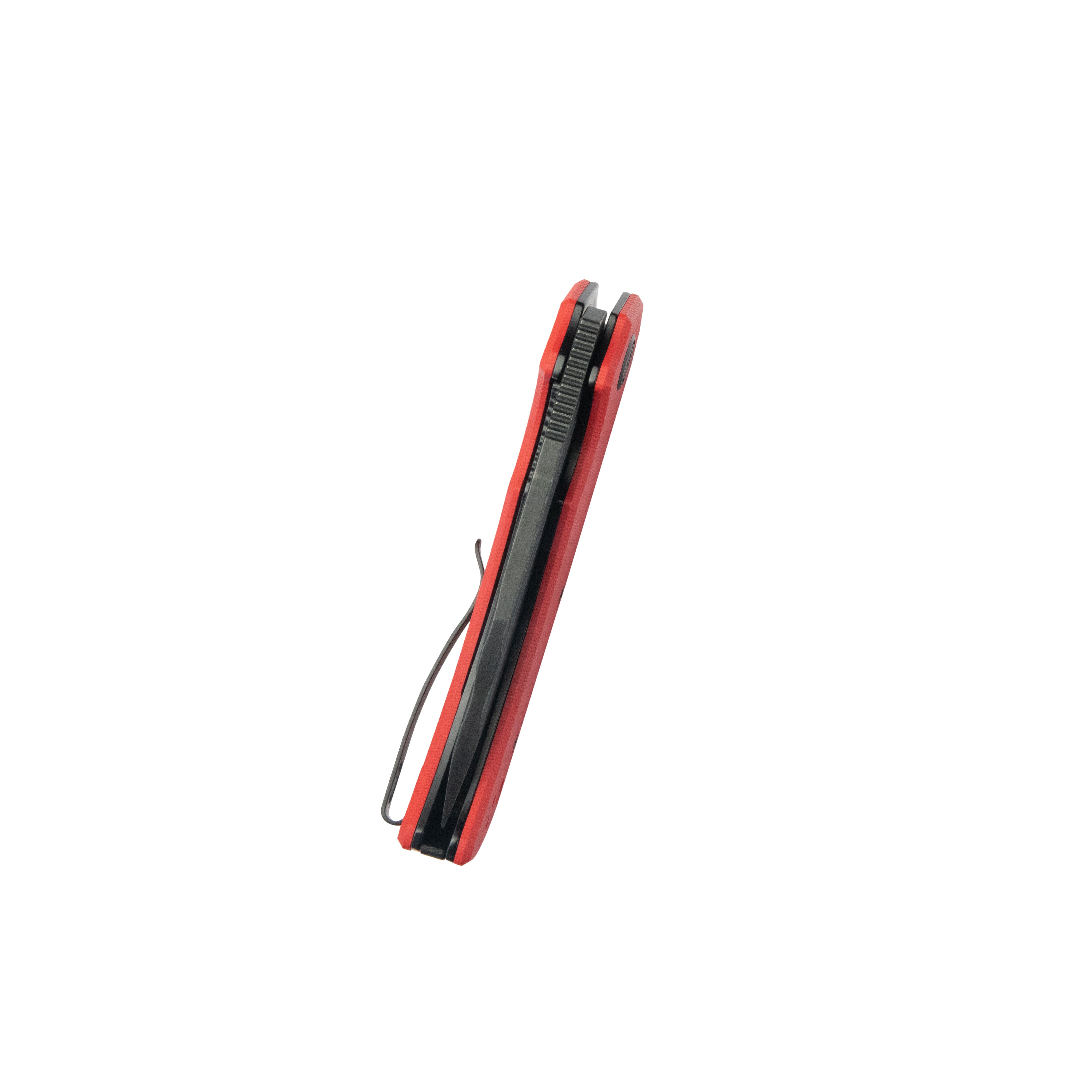 Premium Mikkel Willumsen Bravo One Tanto Folding Knife - Outdoor Camping & Survival Tool with Red G10 Handle, 3.39