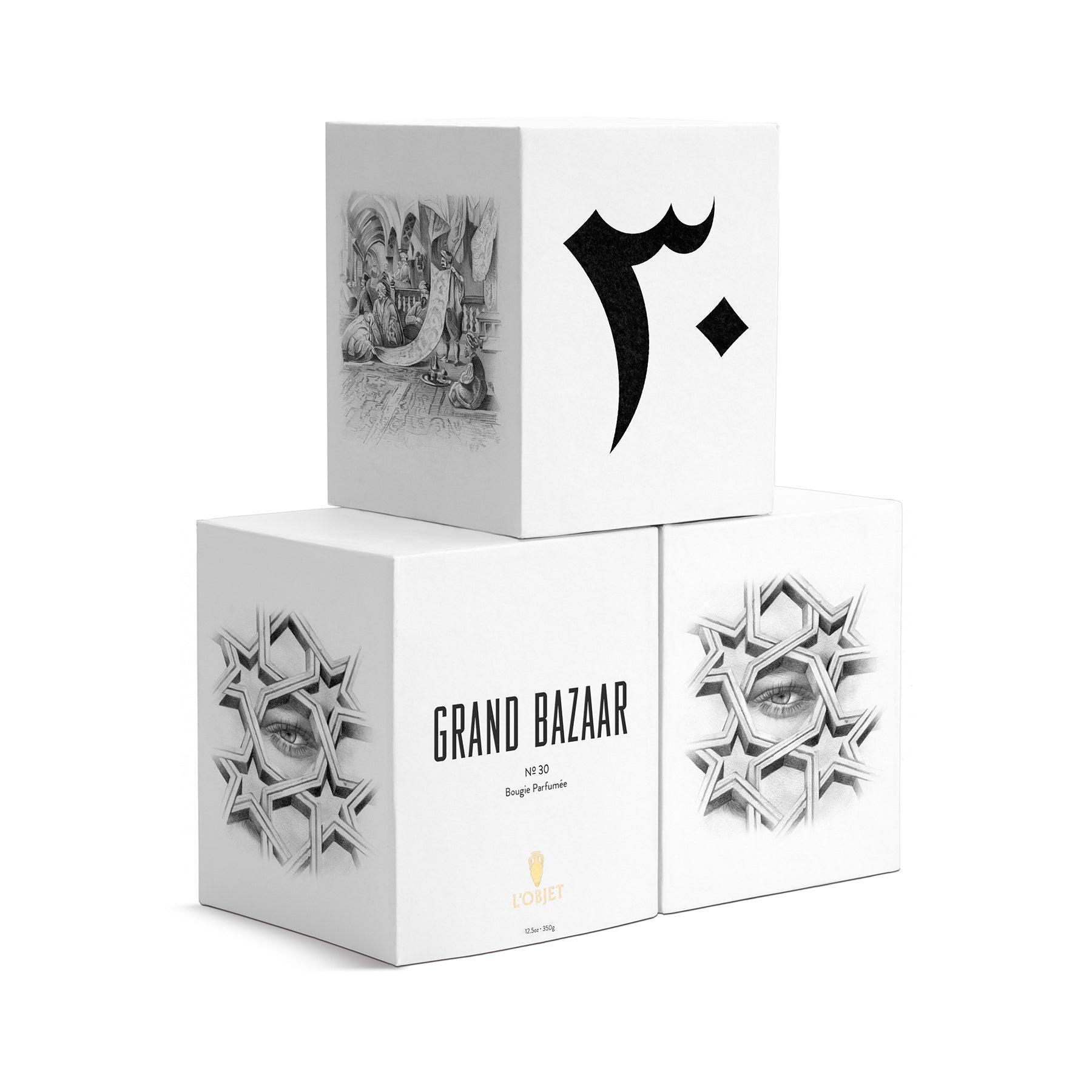 Grand Bazaar No. 30 Scented Candle - 3 Wick Soy Wax Candle for Home, Relaxation & Aromatherapy | Perfect for Living Room, Bedroom & Spa Decor