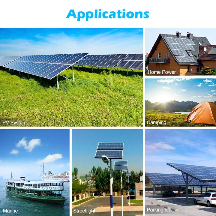 SunGoldPower 370W Monocrystalline Black PERC Solar Panel - High Efficiency Solar Module for Home, RV & Off-Grid Power Systems | Weather-Resistant Renewable Energy Solution