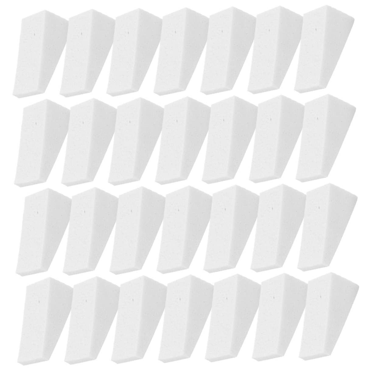 FOMIYES 50pcs Triangle Makeup Sponges - Blending Sponge for Liquid, Cream & Powder Foundation - Soft Cosmetic Sponge for Flawless Face Makeup Application - Perfect for Daily Use, Travel & Professional Makeup Artists (White)