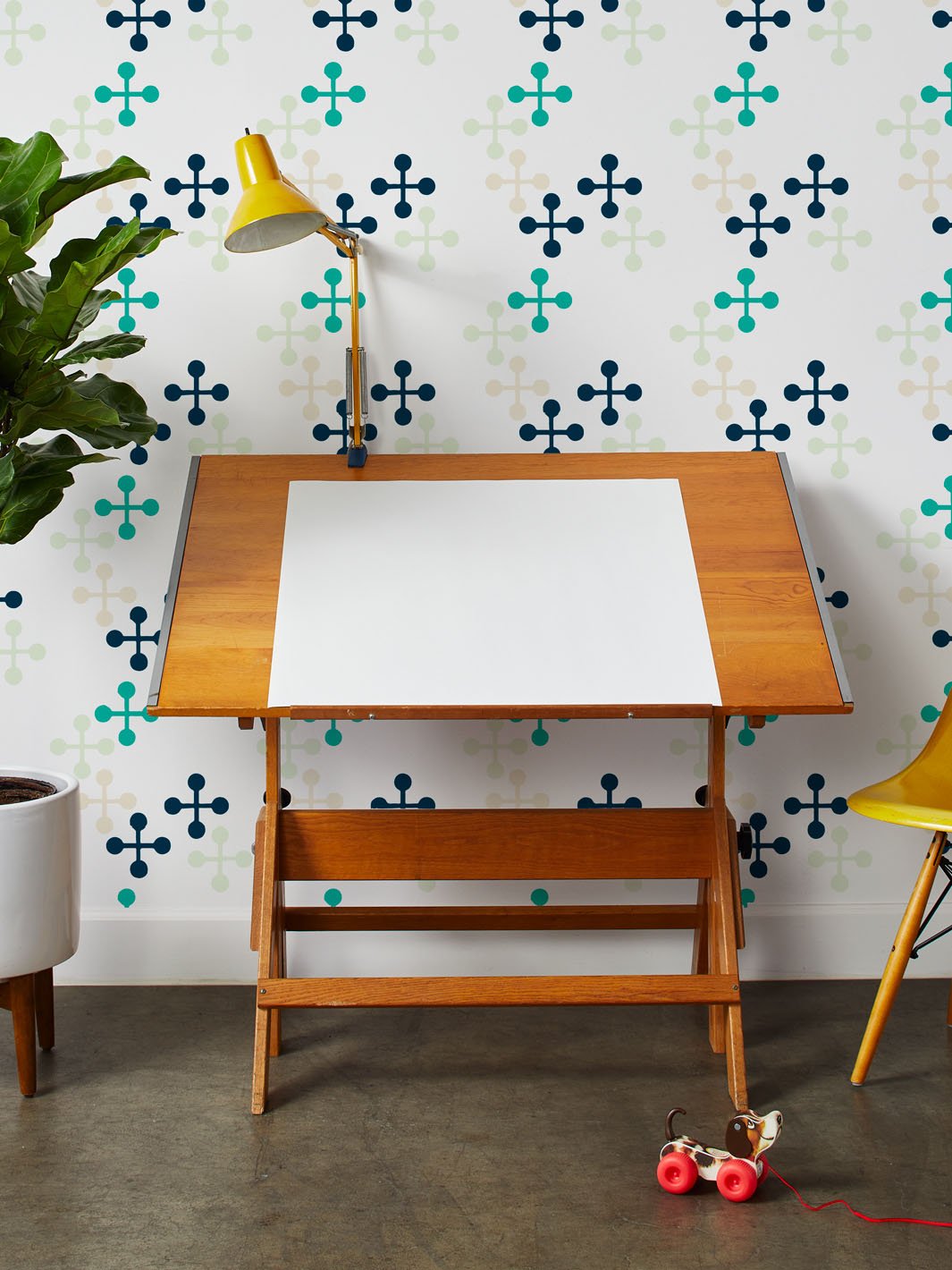 Fisher Price™ Jacks Large Wallpaper - Mint Green Nursery Decor for Baby Rooms & Kids Play Areas