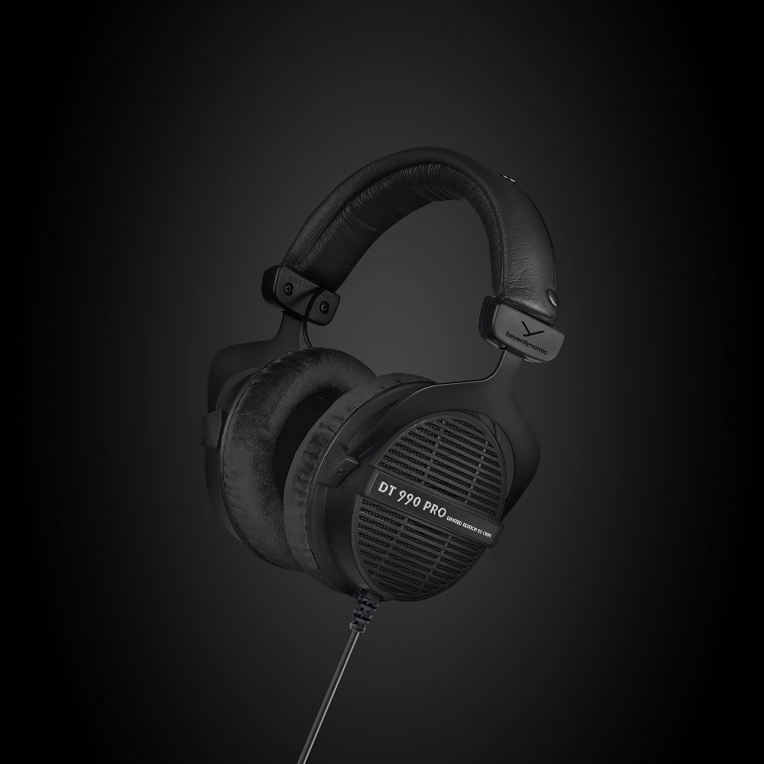 beyerdynamic DT 990 PRO Studio Headphones - Open-Back Over-Ear Wired Headphones (80 Ohm, Black Limited Edition) for Professional Audio Recording, Mixing & Gaming