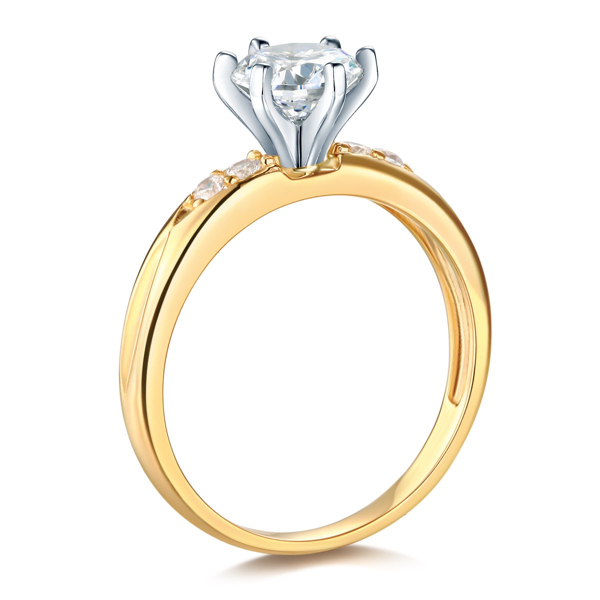 14K White or Yellow Gold Wedding Engagement Ring for Women - Elegant Solitaire Diamond Bridal Ring Set - Perfect for Proposals, Anniversaries, and Special Occasions