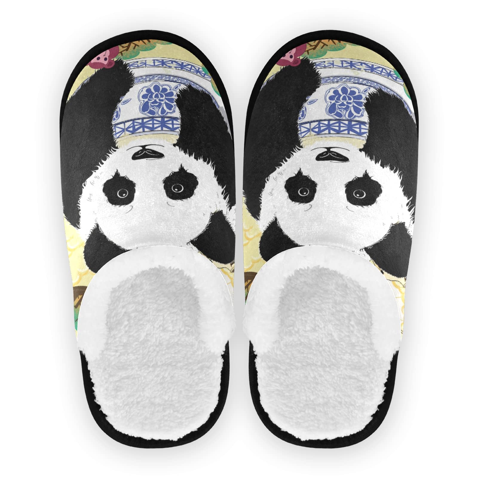 Cute Panda Slippers for Women & Men - Soft Plush Fuzzy House Shoes with Non-Slip Sole - Comfortable Indoor/Outdoor Slippers for Home, Office, and Gifts - Perfect for Relaxing, Lounging, and Keeping Feet Warm