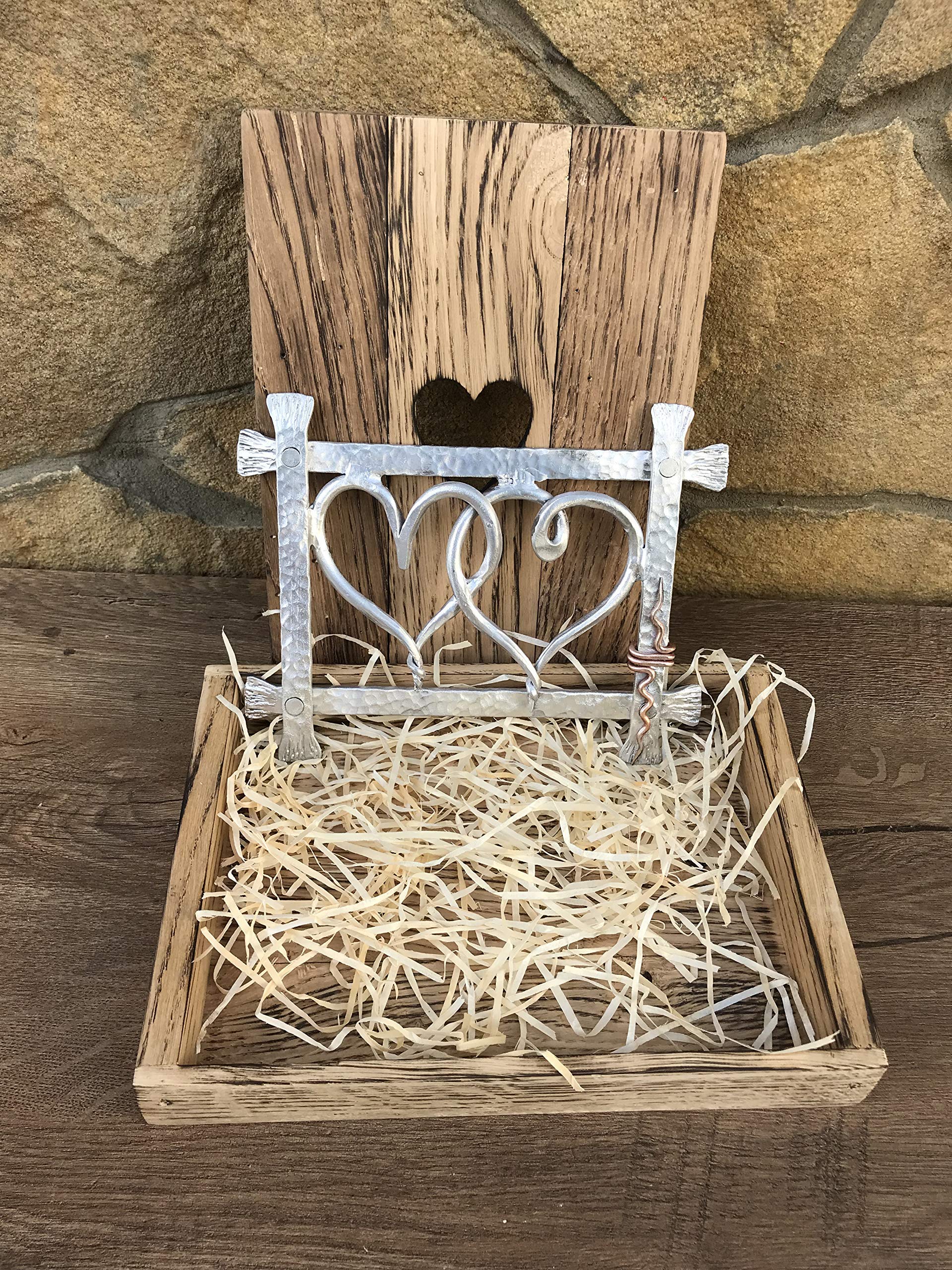 Elegant Tin Anniversary Gift in Wooden Box - 10th Wedding Anniversary Present for Couples - Perfect for Milestone Celebrations & Romantic Occasions
