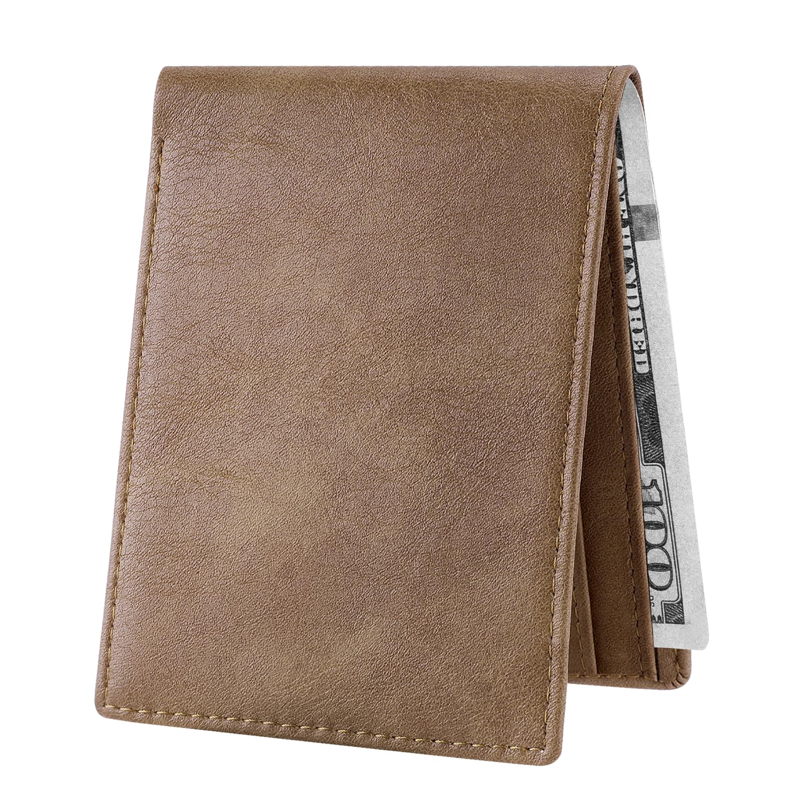 RFID Blocking Slim Wallet for Men - Minimalist Front Pocket Bifold with ID Window & Business Card Holder | Perfect for Travel, Work & Everyday Carry
