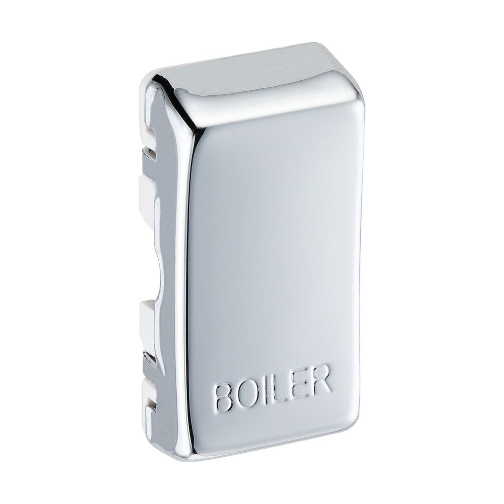 BG Nexus Metal Polished Chrome Appliance Engraved Grid Rocker Light Switch - Perfect for Modern Homes, Kitchens, Bathrooms and Office Spaces