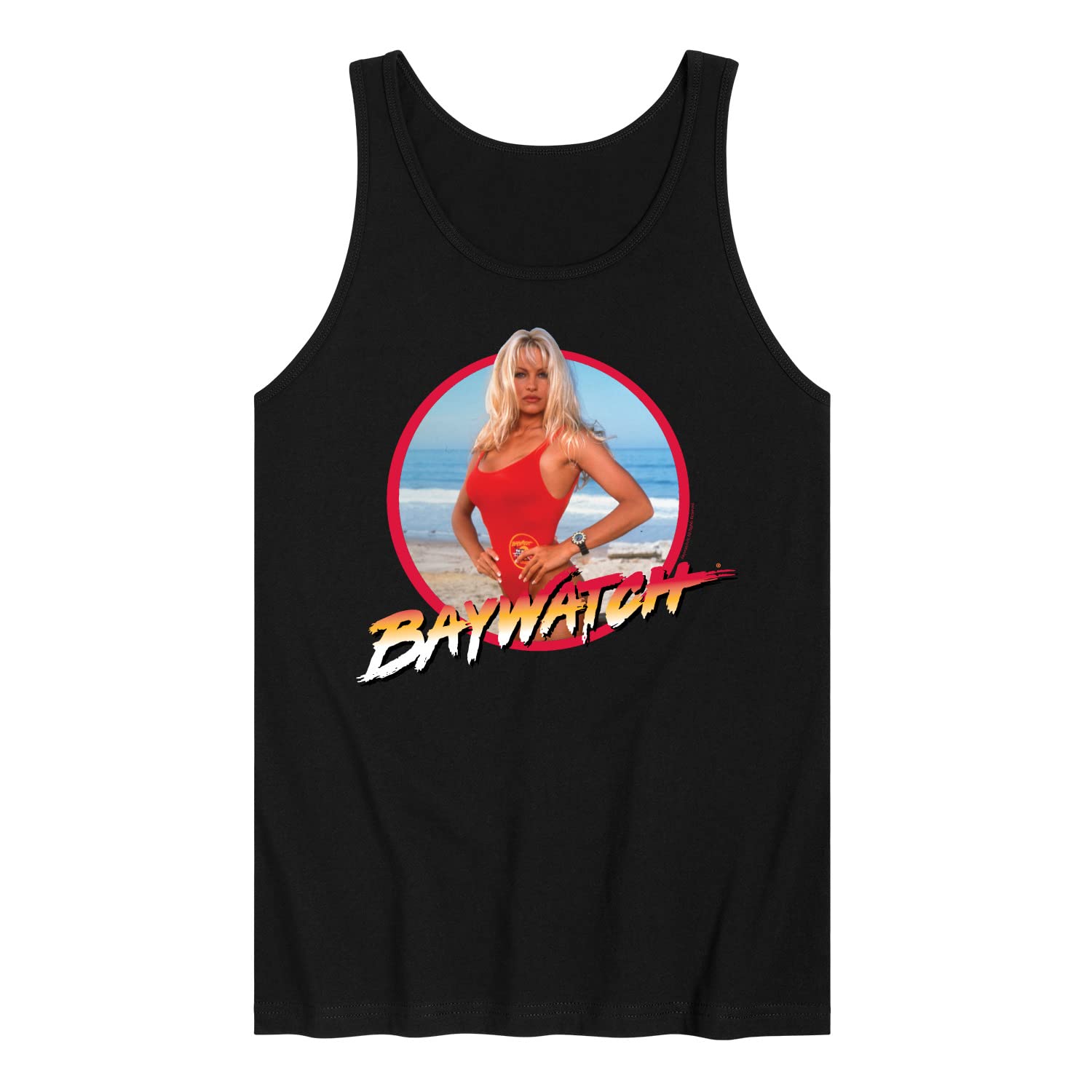 Baywatch Pam Men's Jersey Tank Top - Comfortable & Stylish Muscle Tee for Gym, Beach & Summer Outfits - Hybrid Apparel
