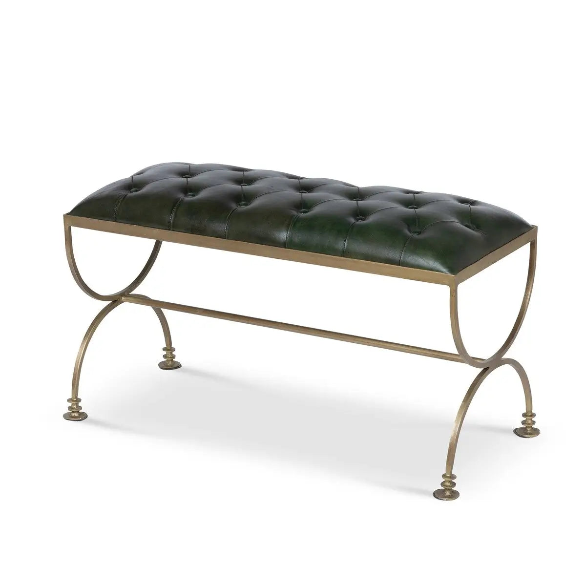 Farleigh House Genuine Leather Bench - Stylish & Durable Entryway, Bedroom, or Living Room Seating Furniture for Home Decor