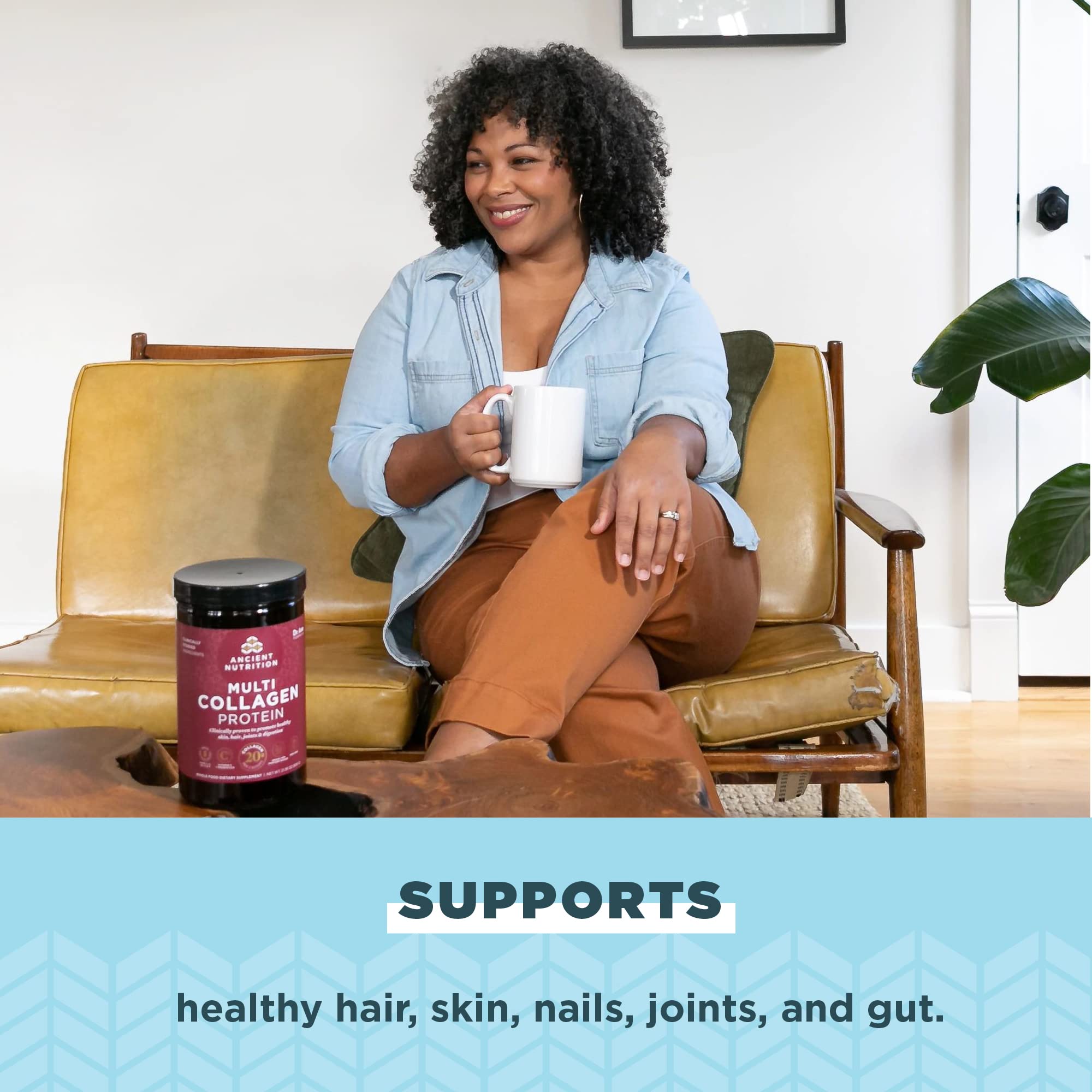 Ancient Nutrition Multi Collagen Peptides Powder - Hydrolyzed Collagen Protein with Probiotics & Vitamin C for Skin, Hair, Nails & Gut Health - Unflavored Collagen Supplement (16oz, 45 Servings) | Supports Joint Recovery & Anti-Aging for Active Lifestyles