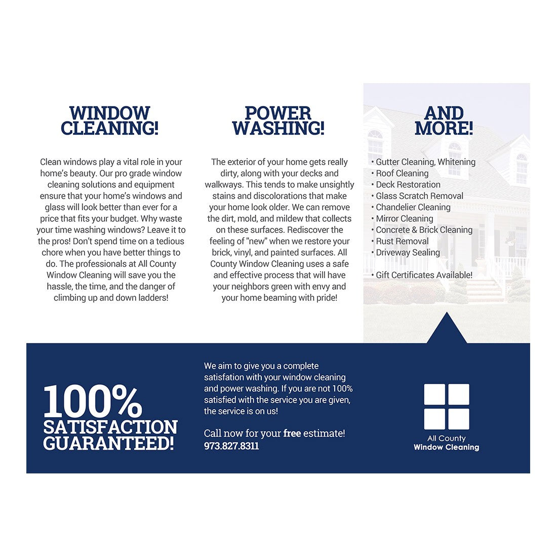 Custom Residential Tri-Fold Brochure Design - Premium Marketing Materials for Real Estate Agents & Home Services - Perfect for Open Houses, Property Listings & Client Presentations