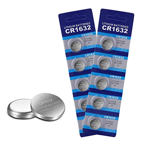 10 Pack CR1632 3V Lithium Coin Cell Batteries - Long Lasting Power for Watches, Key Fobs, Calculators & Medical Devices - Reliable Replacement Battery for Everyday Electronics