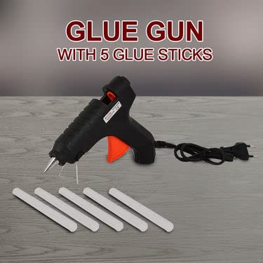 Dinojames 40W Hot Glue Gun Kit with 5 Multi-Colored Glue Sticks - Perfect for DIY Crafts, Home Repairs, and School Projects