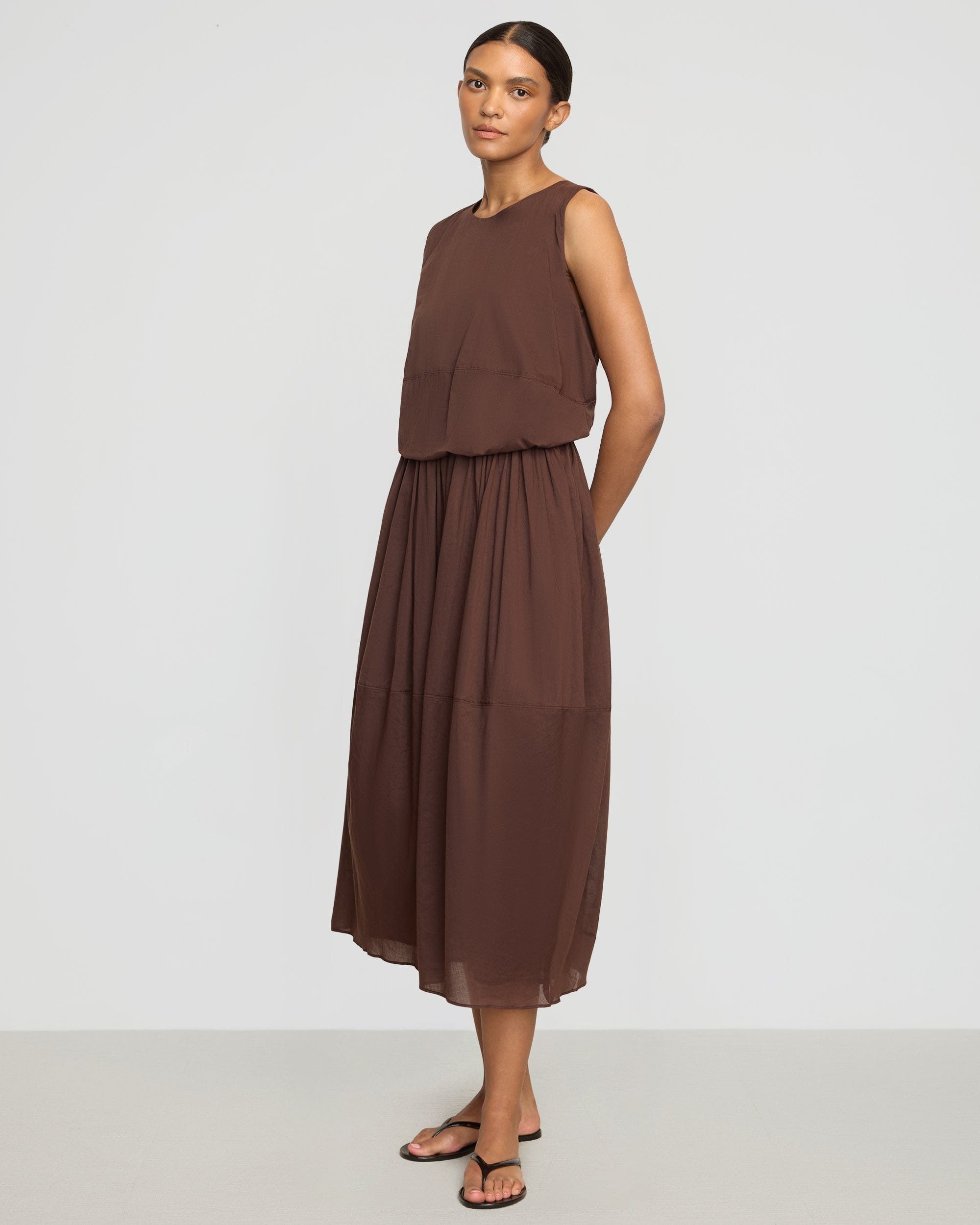 Volta Tiered Organic Cotton Dress - Women's Flowy Boho Maxi Dress for Beach, Vacation & Summer Outfits