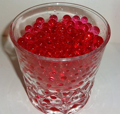 Deco Water Beads - Vibrant Vase Filler & Wedding Centerpiece, DIY Candle Holders, Home Decor & Sensory Play (Red) | Perfect for Weddings, Parties, and Relaxation Therapy