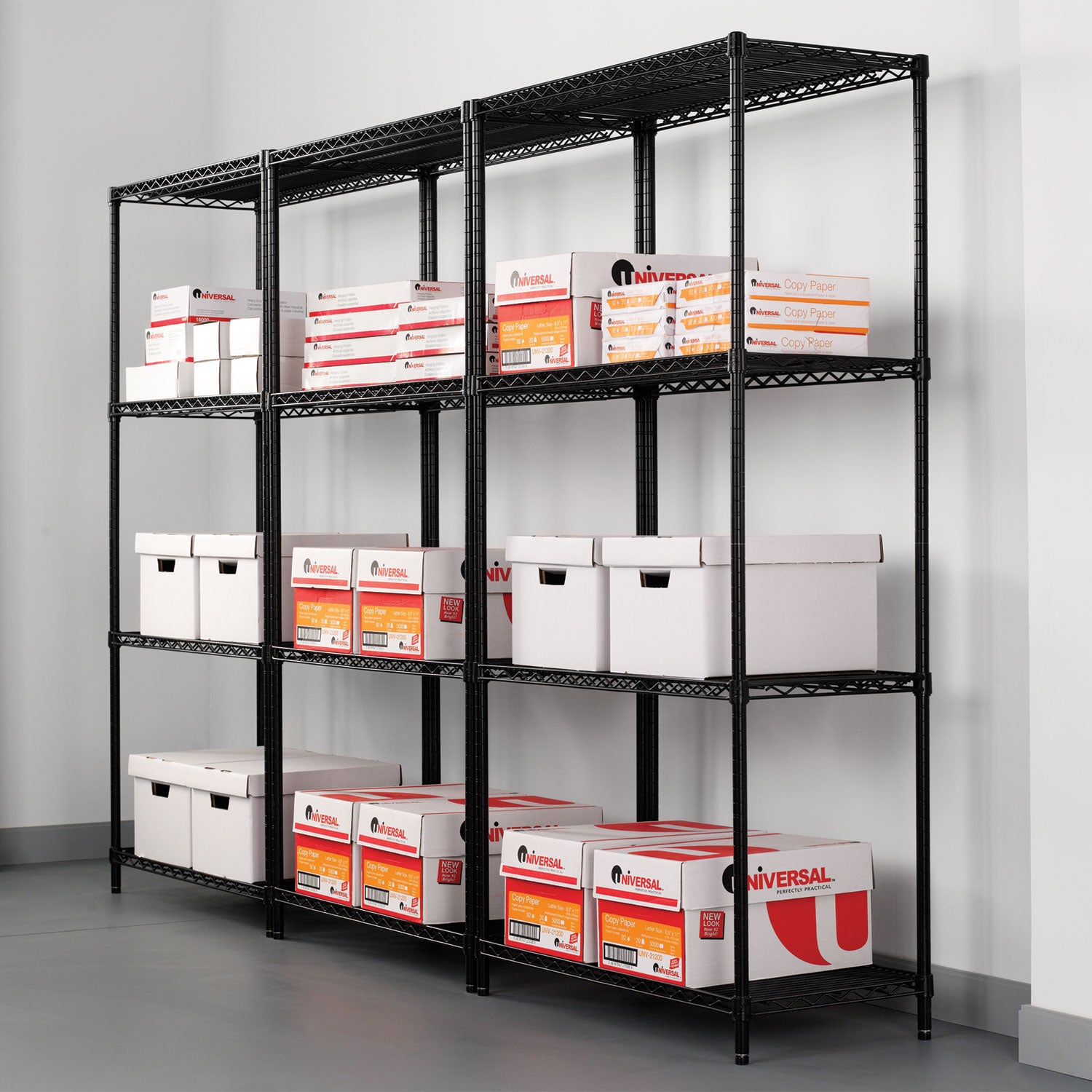 Alera® NSF Certified 4-Tier Industrial Wire Shelving Unit - 36