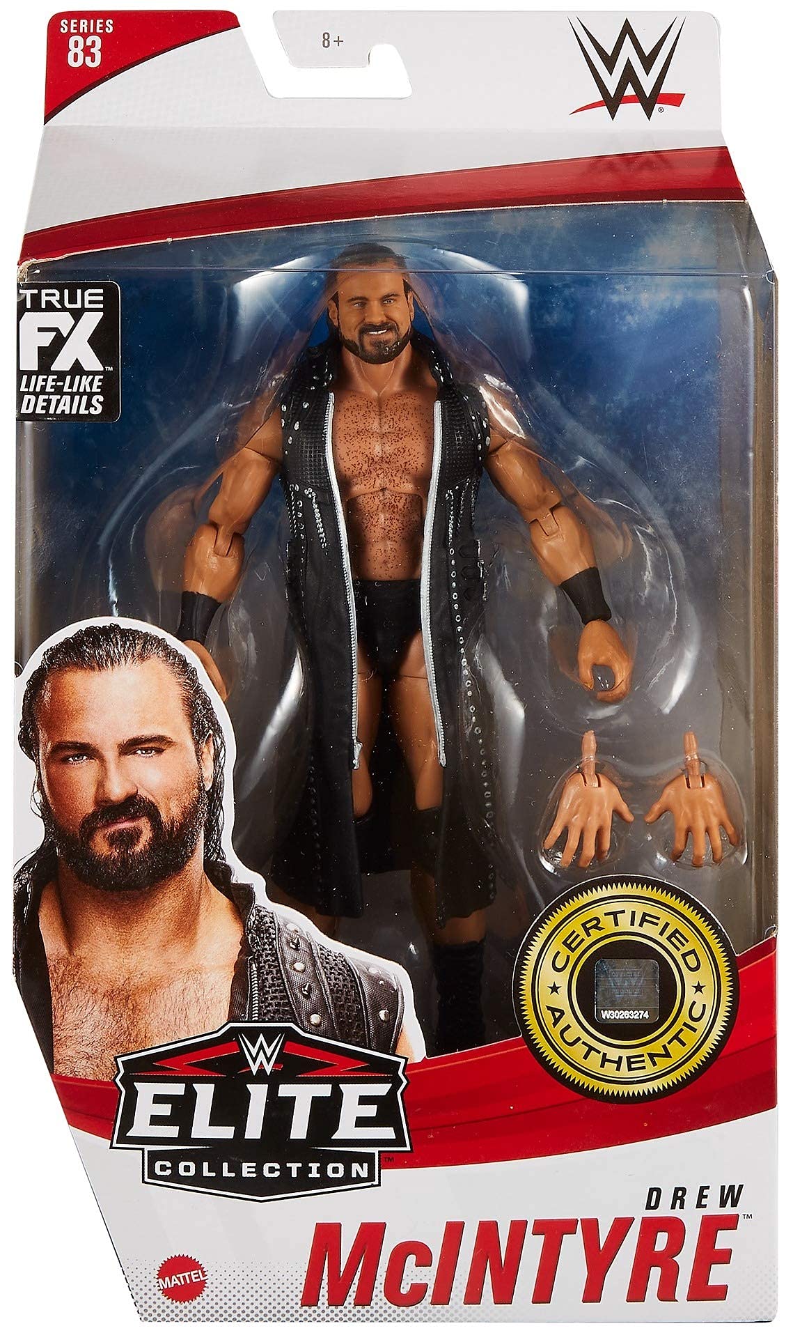 WWE Drew McIntyre Elite Collection Series 83 Action Figure - 6 Inch Posable Wrestling Toy for Kids & Collectors (Ages 8+) - Perfect Gift for WWE Fans, Birthday & Christmas Presents - Includes Accessories for Play & Display