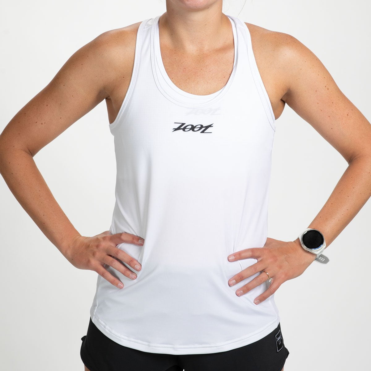 Women's Core Run Singlet - Breathable White Running Tank Top for Women | Gym Workout & Marathon Training Apparel