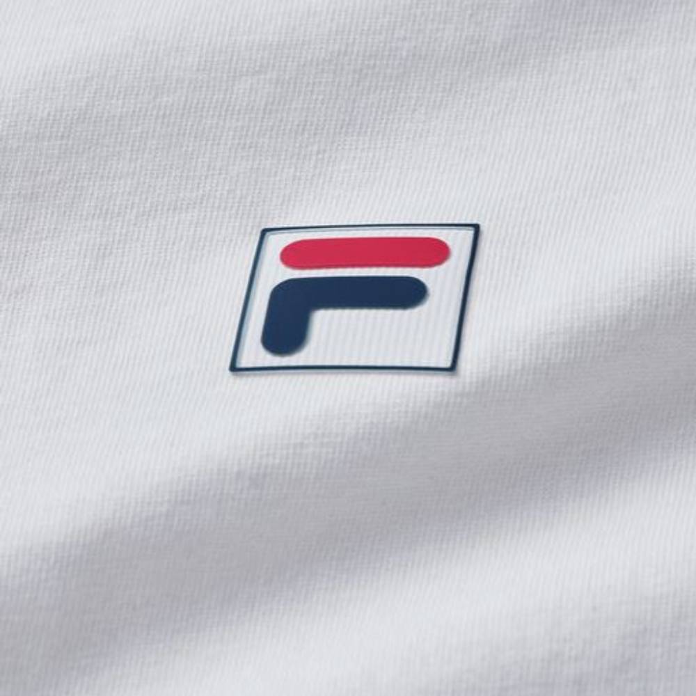 Fila Unisex Classic Relaxed Fit T-Shirt for Men & Women - Soft Cotton Casual Tee (White) - Perfect for Everyday Wear, Gym & Street Style