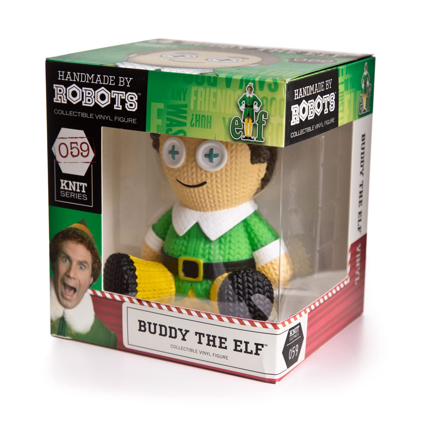 Handmade Robot-Crafted Elf Figurine - Buddy The Elf #059 - Perfect for Christmas Decorations, Gift Giving & Collectibles